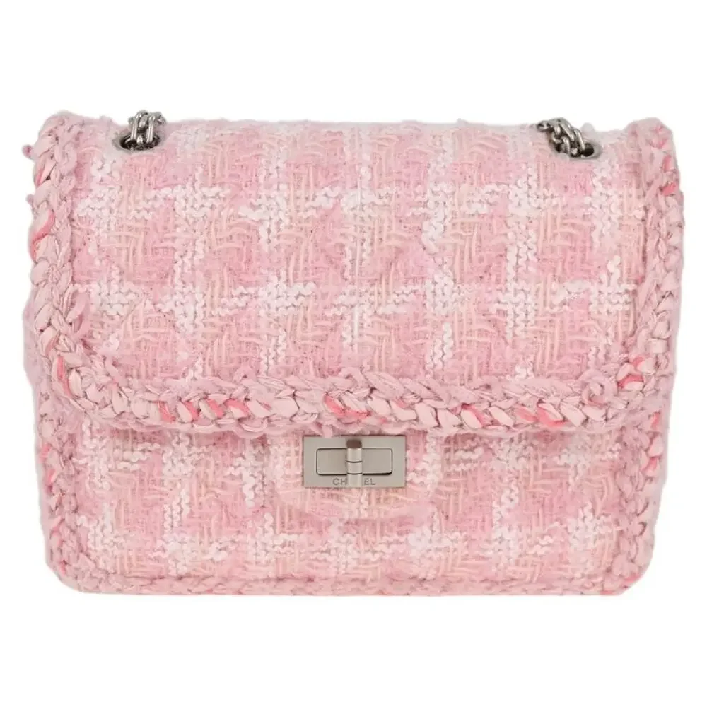 Chanel Tweed Chain Matelasse 23 Shoulder Bag Pink